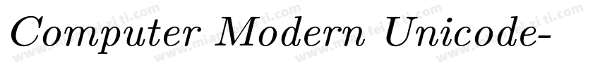 Computer Modern Unicode字体转换